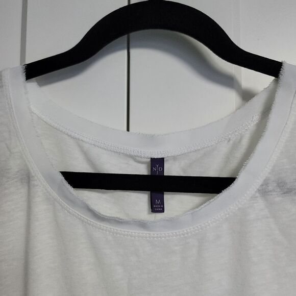 NYDJ mesh lace sleeve top white - Picture 3 of 13